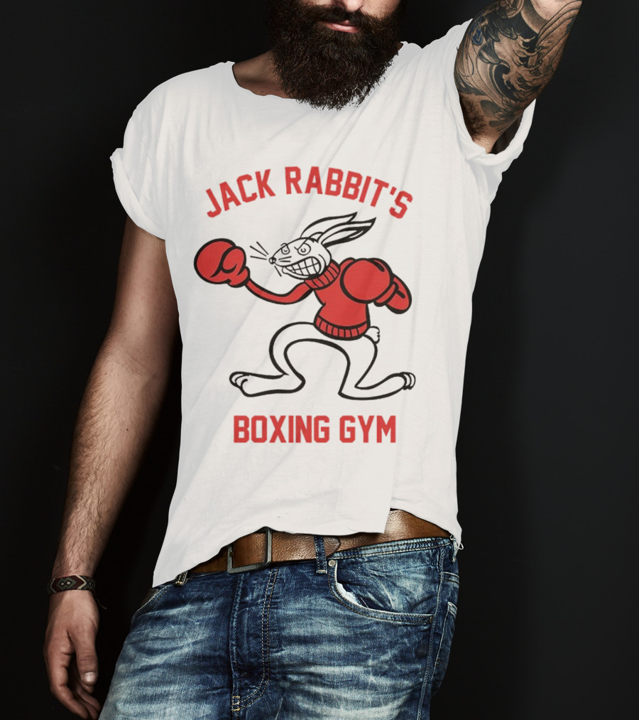 Jack Rabbit's Boxing Gym Rabbit Illustration With Boxing Gloves T-Shirt
