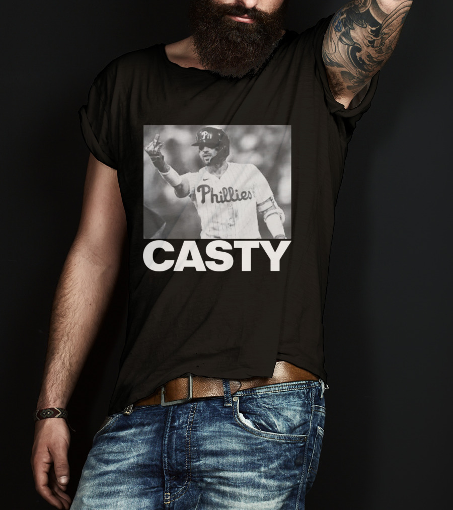 Phillygoat Casty Phillies Baseball Player Gesture T-Shirt