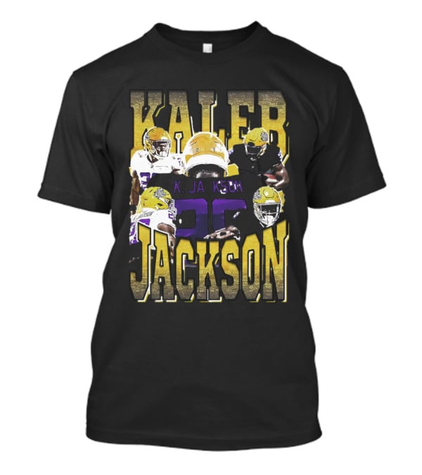 Kaleb Jackson LSU Tigers Football Vintage Retro Athlete Collage T-Shirt
