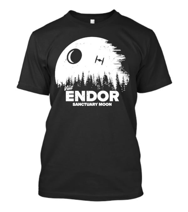 Visit Endor Sanctuary Moon Forest And Spaceship Scene T-Shirt