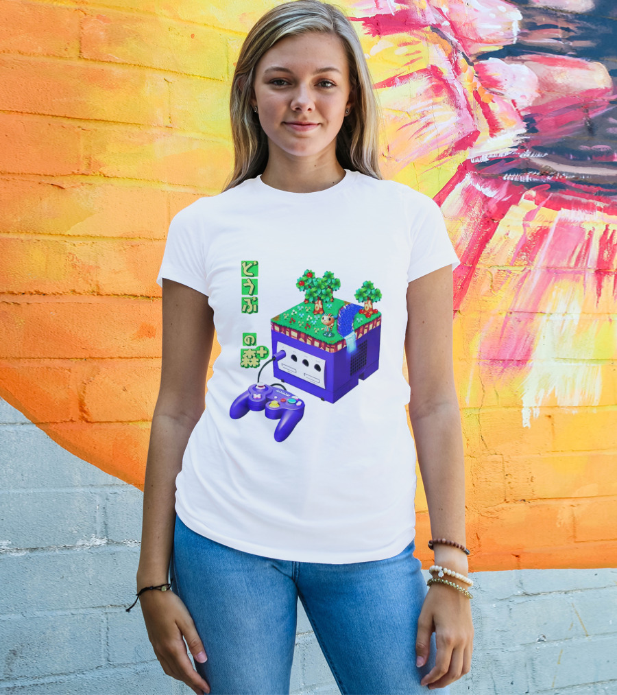 Animal Crossing Dobutsu No Mori Plus GameCube Japanese Nintendo T-Shirt