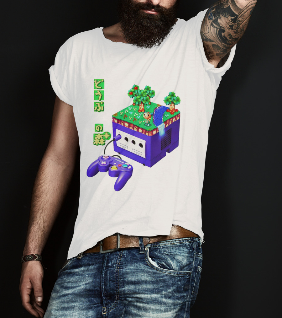 Animal Crossing Dobutsu No Mori Plus GameCube Japanese Nintendo T-Shirt