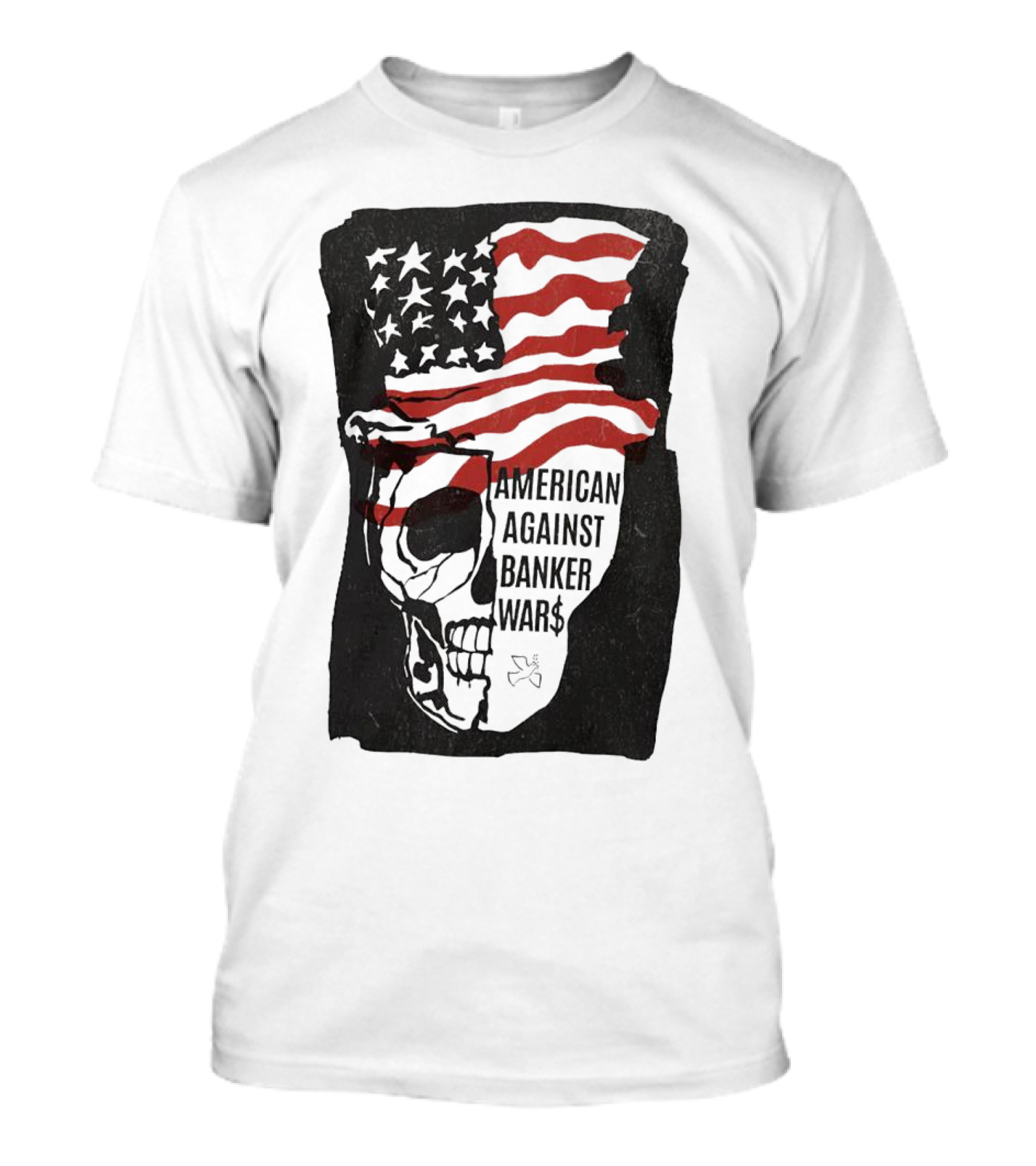 American Against Banker Wars Uncle Sam Skull #WWIII T-Shirt