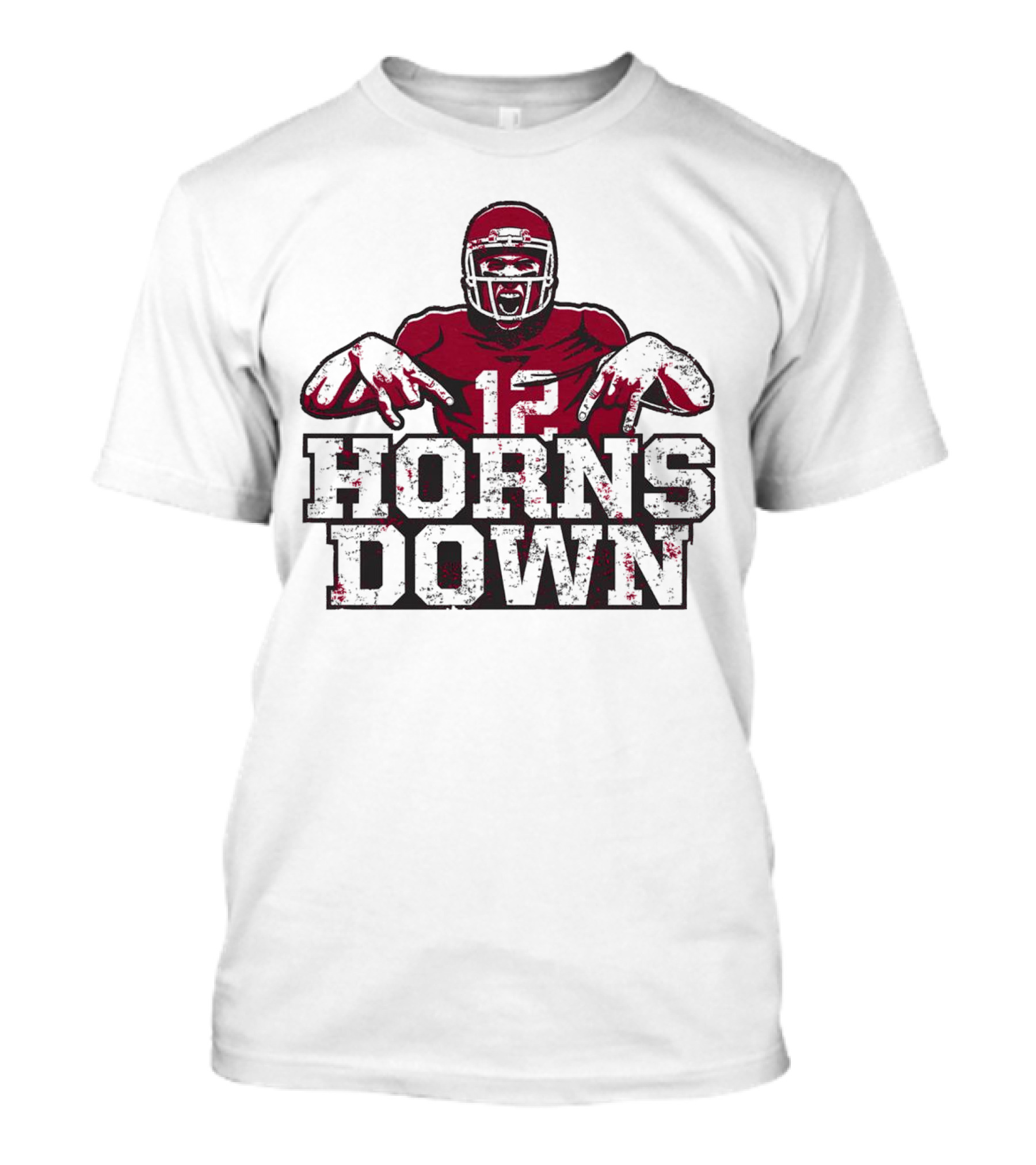 Horns Down 12 Oklahoma Sooners Football Player T-Shirt