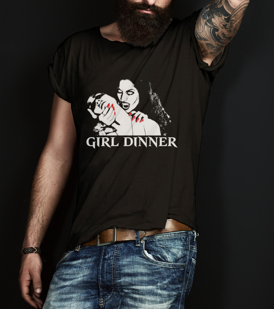 Girl Dinner Vampire Gothic Horror Aesthetic T-Shirt