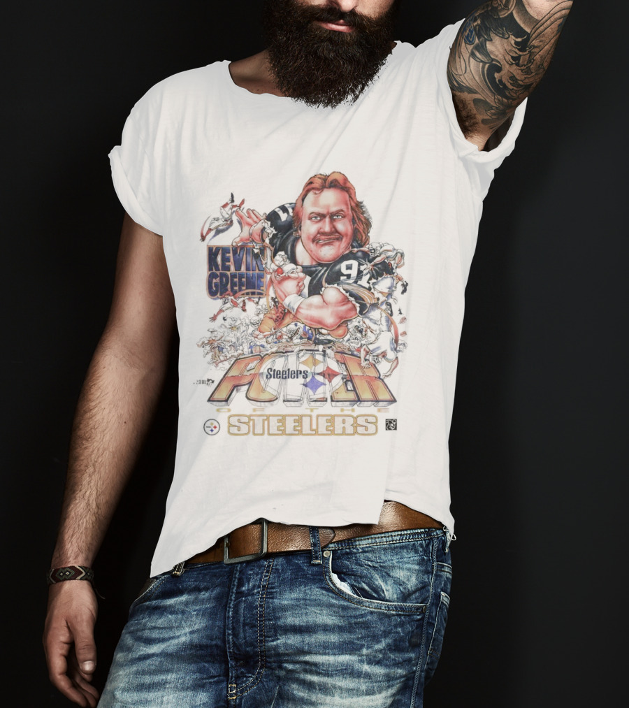 Kevin Greene Pittsburgh Steelers Caricature POWER Steelers T-Shirt