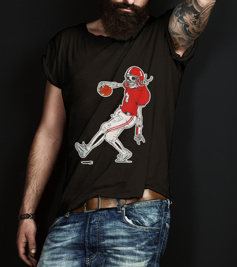 Sterling Shepard Oklahoma Sooners Tuck Fexas Skeleton Football Player T-Shirt