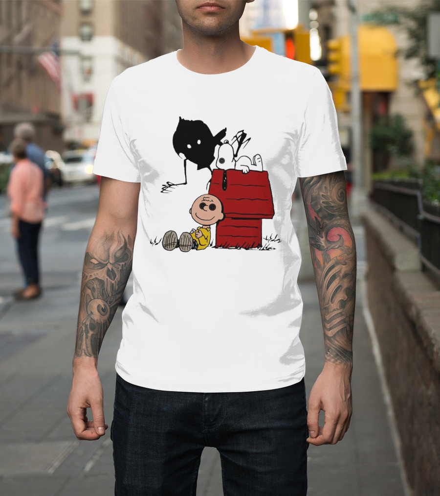 Charlie Brown Snoopy Coraline Button Eyes Shadow T-Shirt