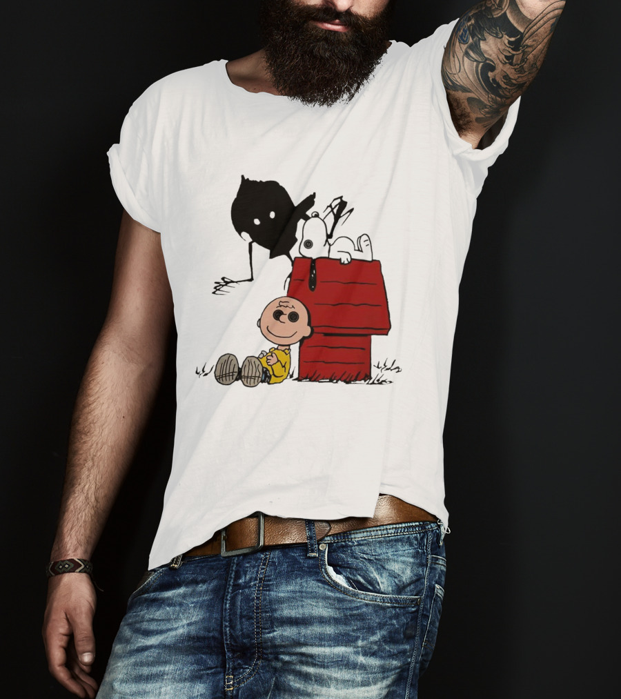 Charlie Brown Snoopy Coraline Button Eyes Shadow T-Shirt