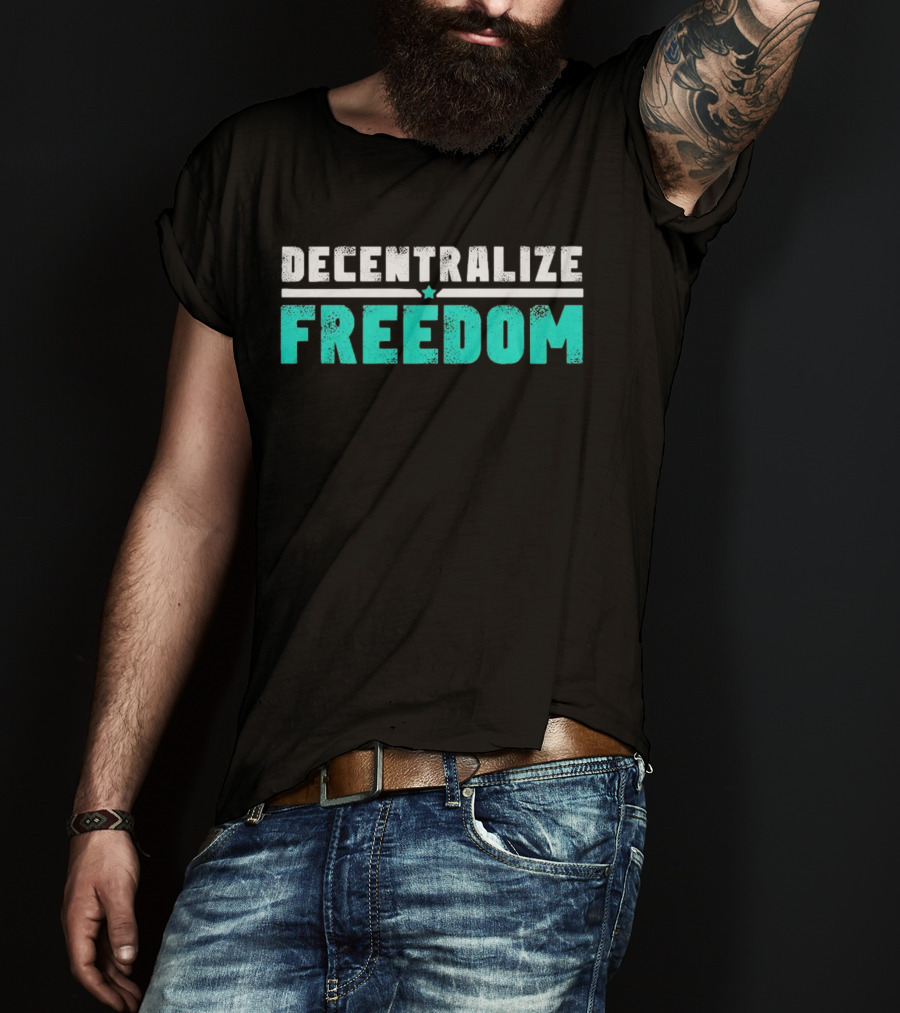 Decentralize Freedom Star Emblem T-Shirt