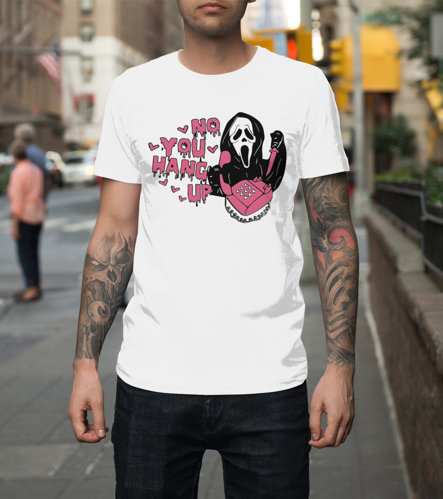 Ghostface Telephone Scene No You Hang Up Halloween T-Shirt