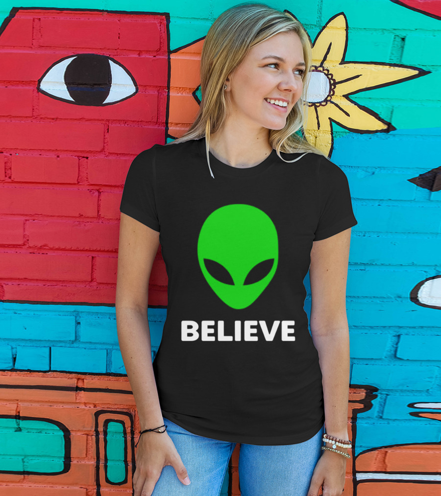 Believe Alien Green T-Shirt