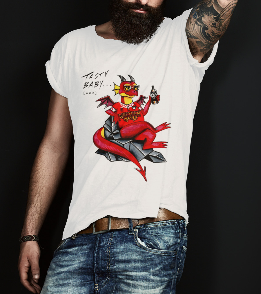 Wrexham Lager Dragon Tasty Baby Cool Style Image T-Shirt