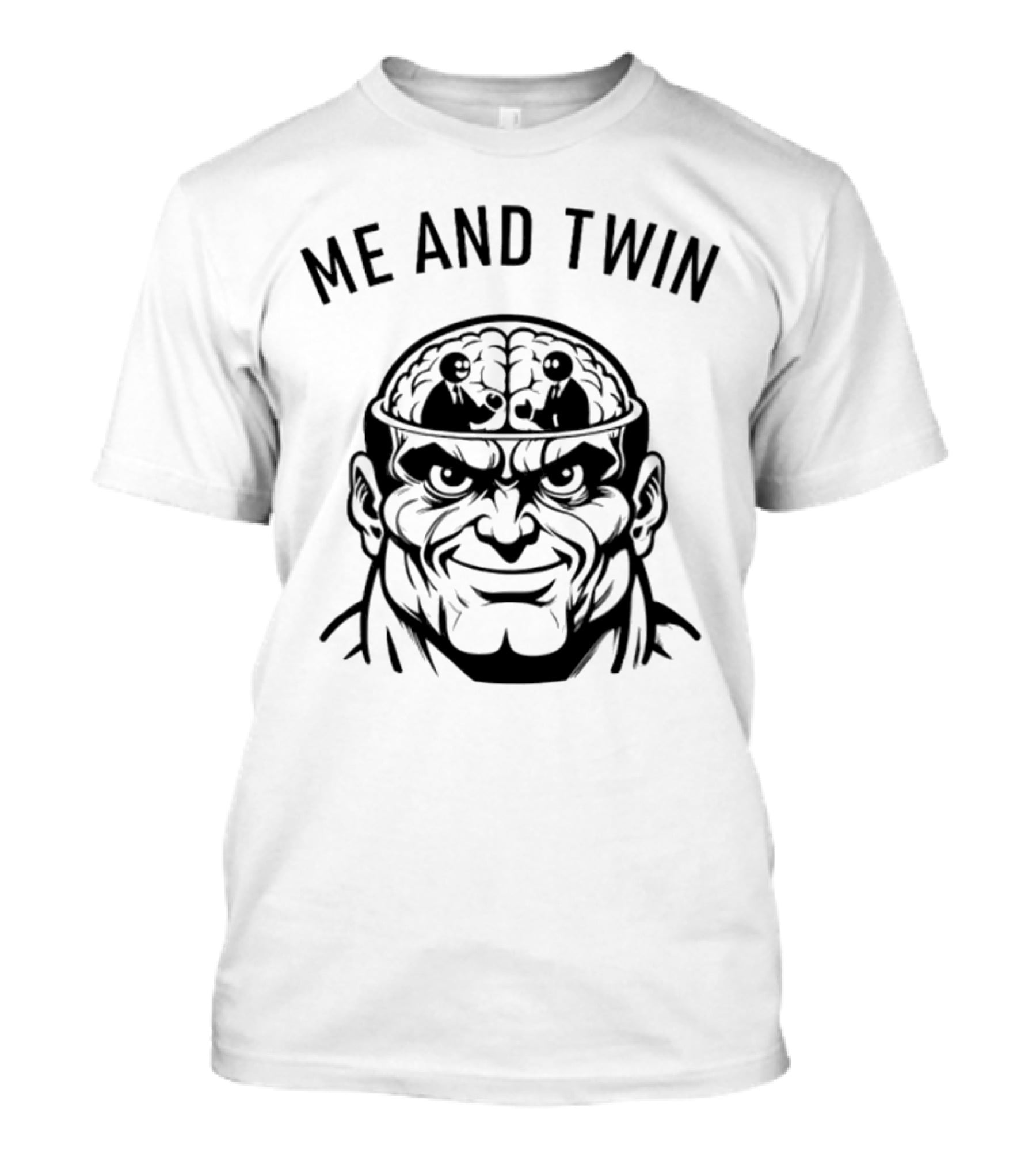 Me And Twin Sharing Mind Wrestling Brain T-Shirt