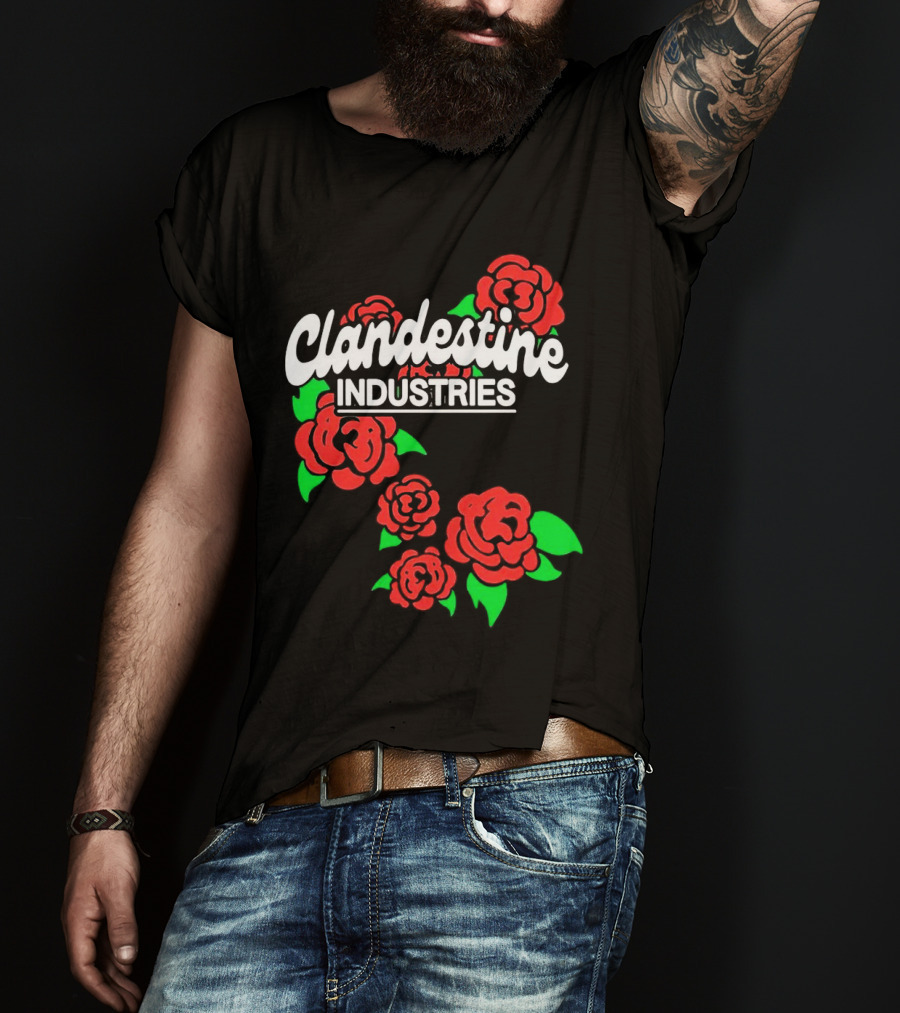 Clandestine Industries Intricate Brand Of Roses T-Shirt