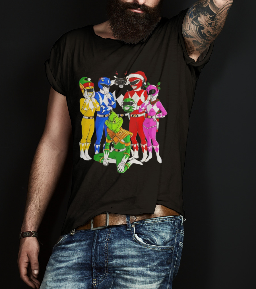 Grinch Rangers Christmas Power T-Shirt