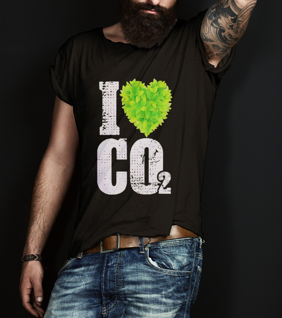 I Love CO2 Leaf Heart T-Shirt