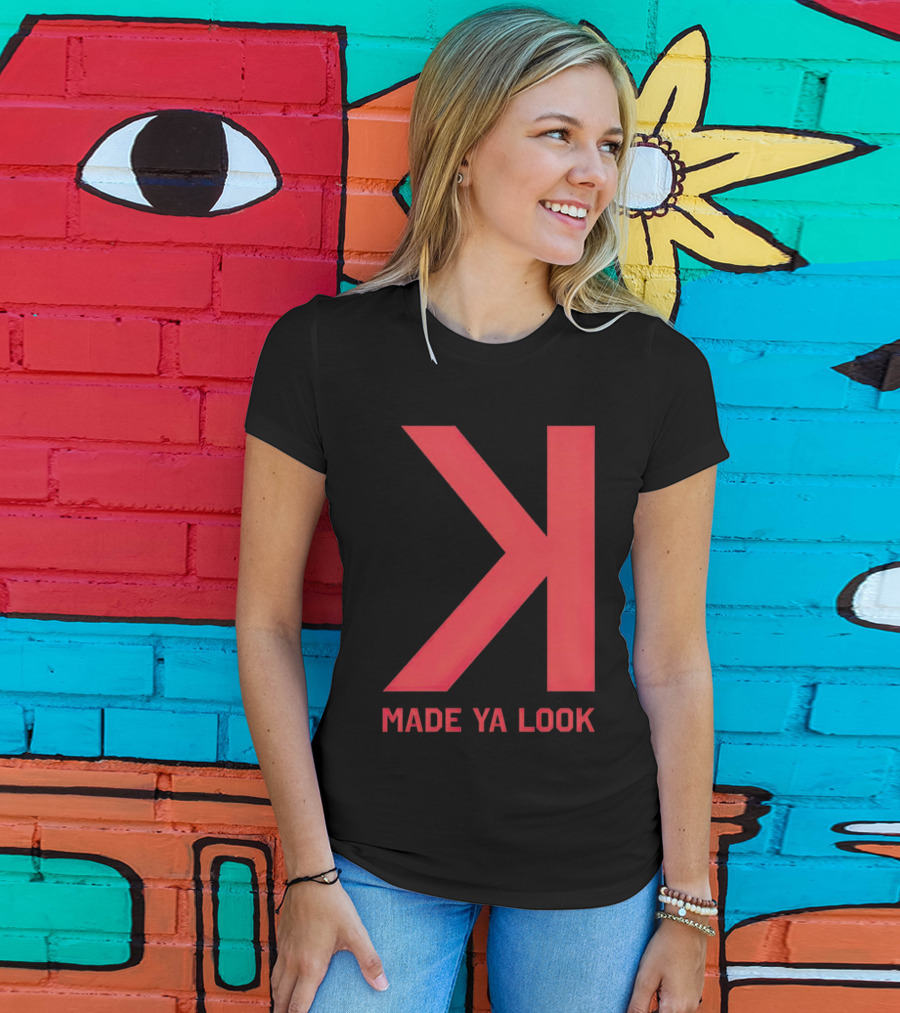 Made Ya Look Backwards K Baseball Strikeout Fan T-Shirt