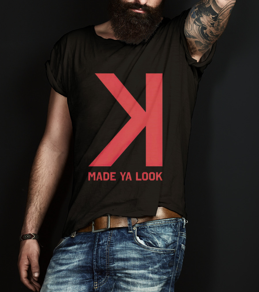 Made Ya Look Backwards K Baseball Strikeout Fan T-Shirt