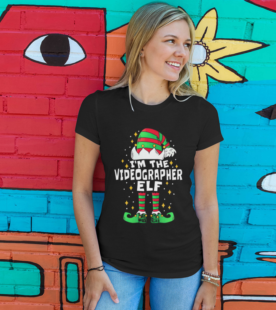 I'm The Videographer Elf Christmas Holiday Costume T-Shirt