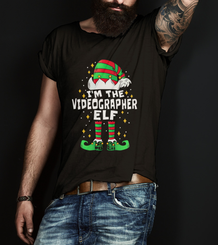 I'm The Videographer Elf Christmas Holiday Costume T-Shirt