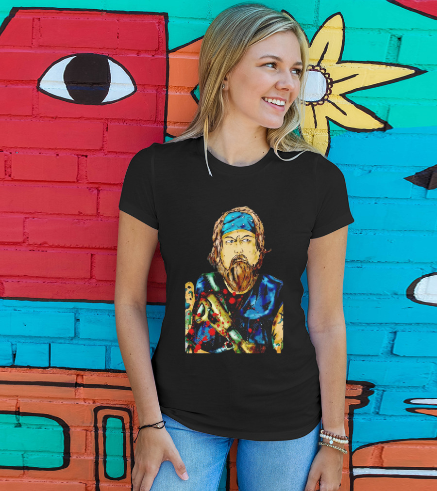 Savior TKO TKO Artist Print Bearded Bandana Warrior T-Shirt