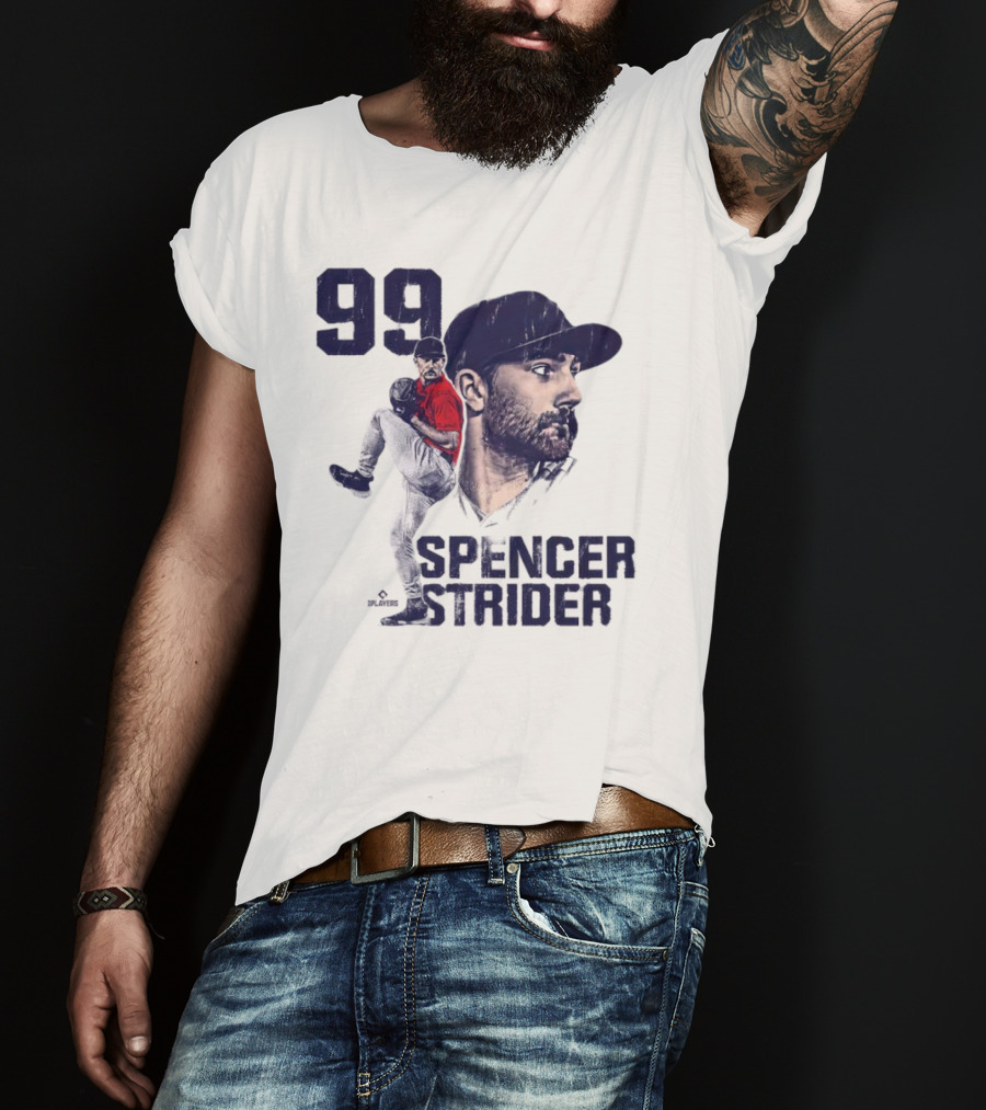 Spencer Strider 99 Atlanta Braves Vintage Players T-Shirt