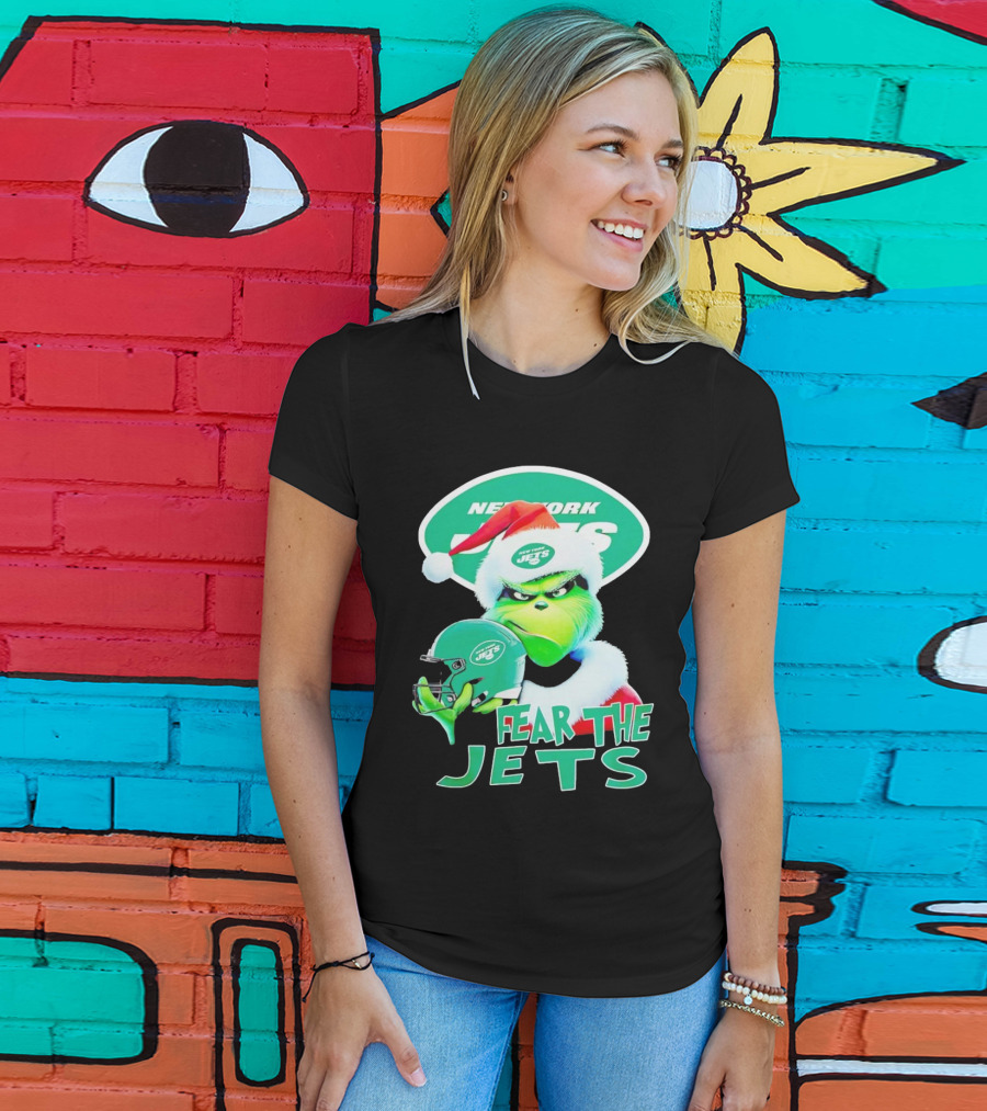New York Jets Grinch Fear The Jets Christmas T-Shirt
