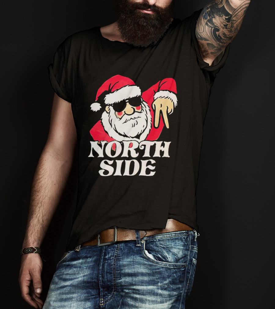 Santa Claus North Side Christmas Holiday T-Shirt