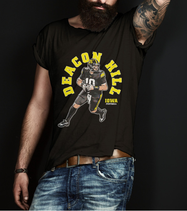 Deacon Hill Iowa Football Cartoon Player Number 10 T-Shirt