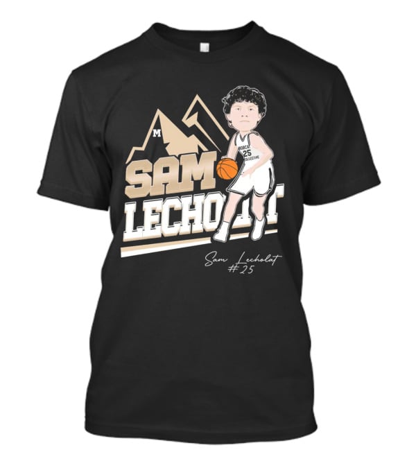 Sam Lecholat Montana State Bobcats Collective #25 Signature Basketball Player M T-Shirt