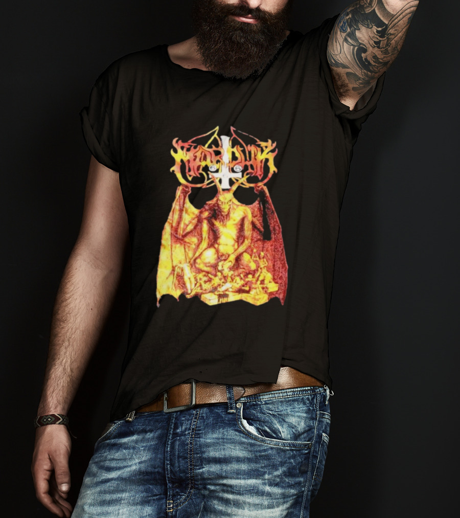 Marduk Demon Goat Occult Symbolism With Satanic T-Shirt