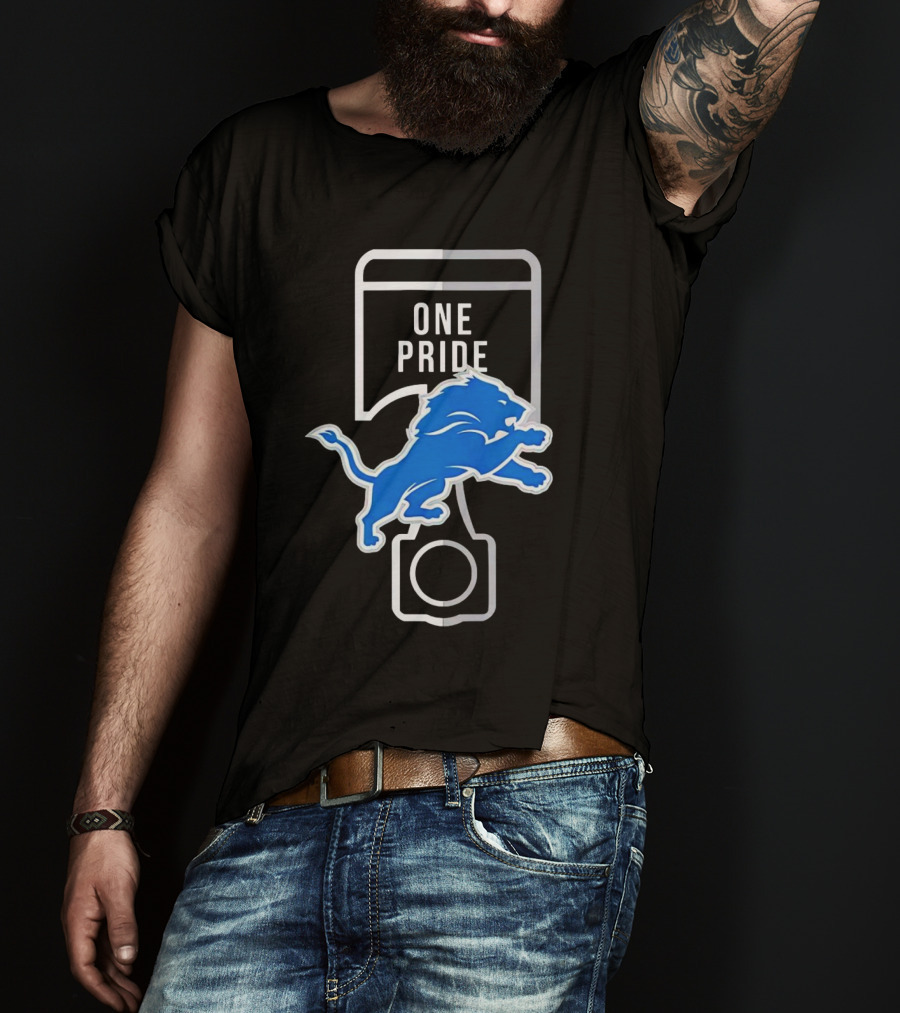 Detroit Lions One Pride Blue Lion T-Shirt