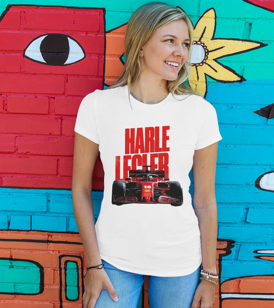 Groovy Ferrari Charles Leclerc Formula 1 Car 16 Racing Legend T-Shirt
