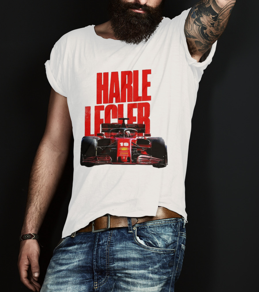 Groovy Ferrari Charles Leclerc Formula 1 Car 16 Racing Legend T-Shirt