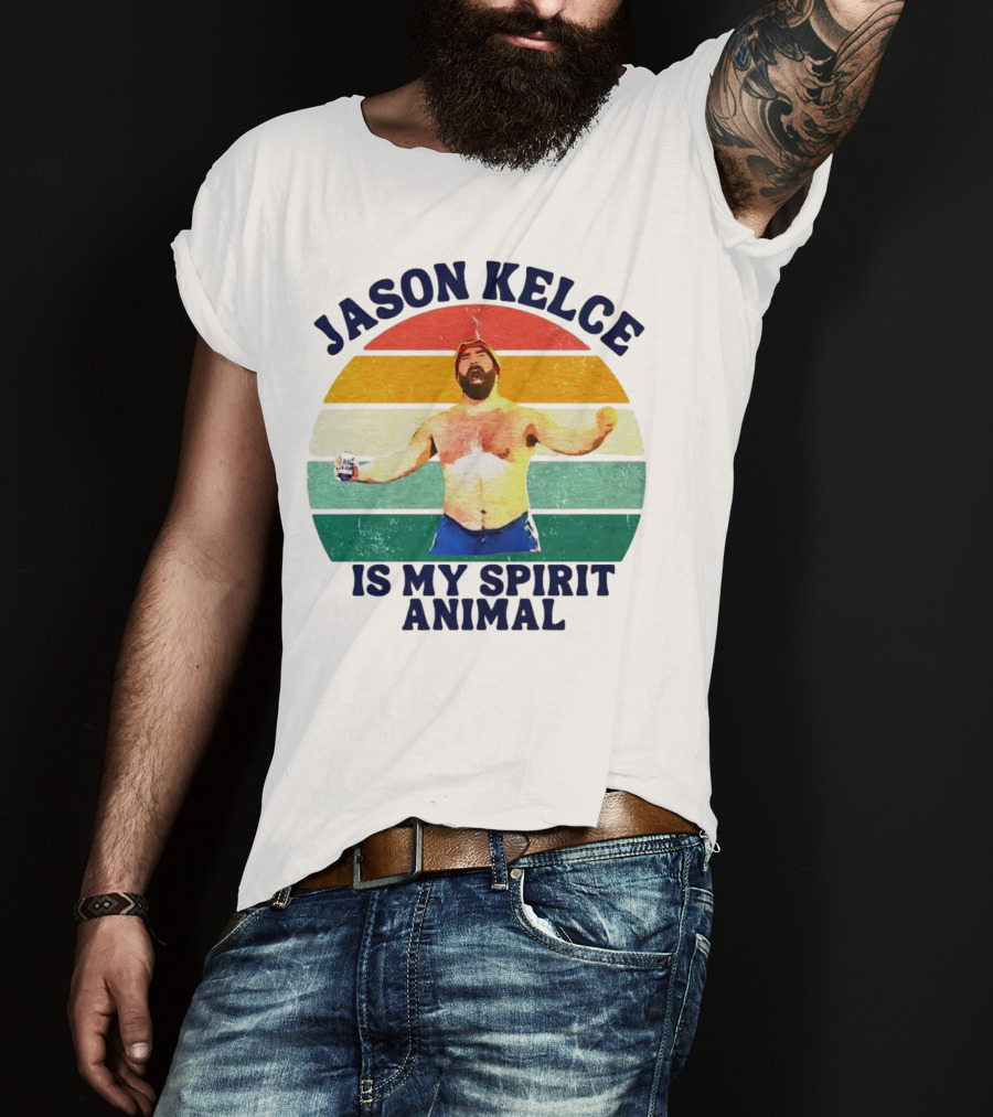 Jason Kelce Is My Spirit Animal Vintage Retro T-Shirt