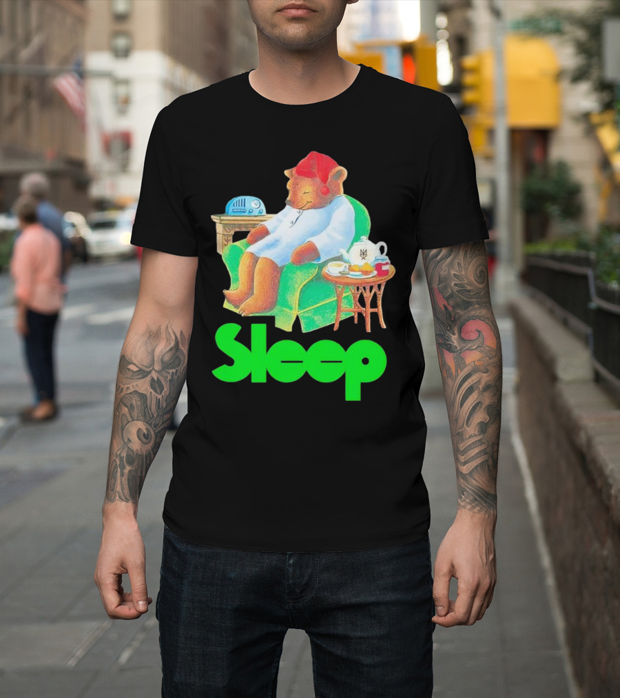 Sleep Tea Bear Radio Chair Cozy Time T-Shirt