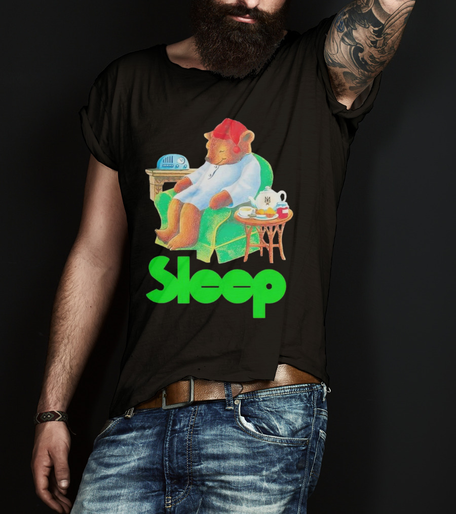 Sleep Tea Bear Radio Chair Cozy Time T-Shirt