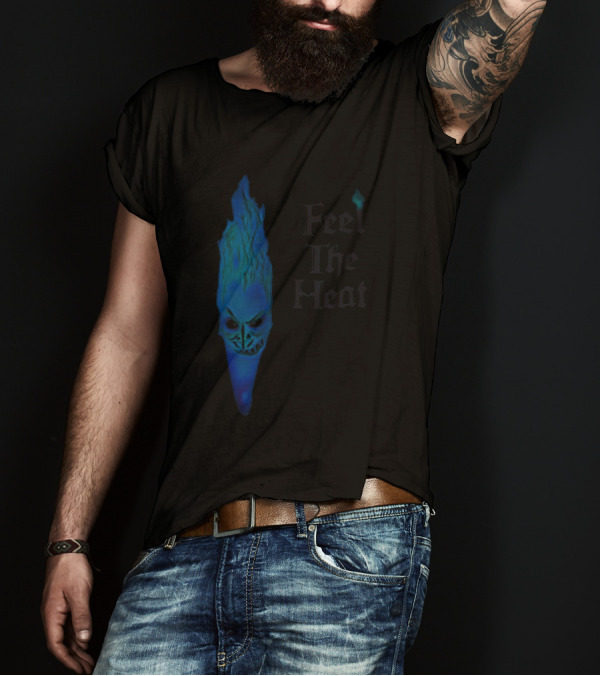 Feel The Heat Hades Blue Flame Face T-Shirt