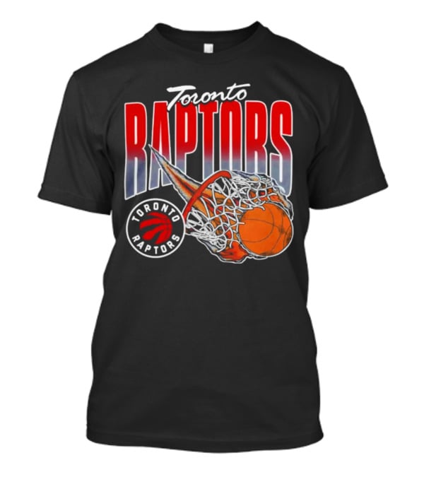 Toronto Raptors Basketball Flaming Net T-Shirt