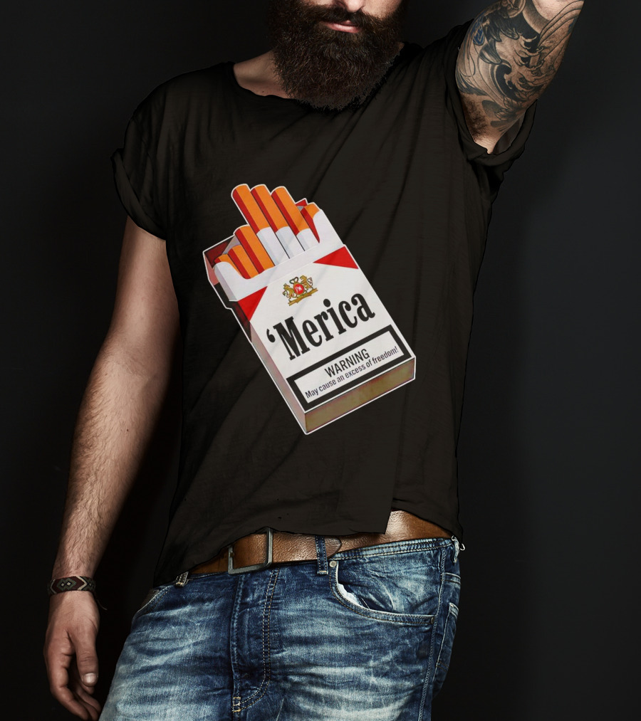 Merica Marlboro Warning Excess Of Freedom T-Shirt