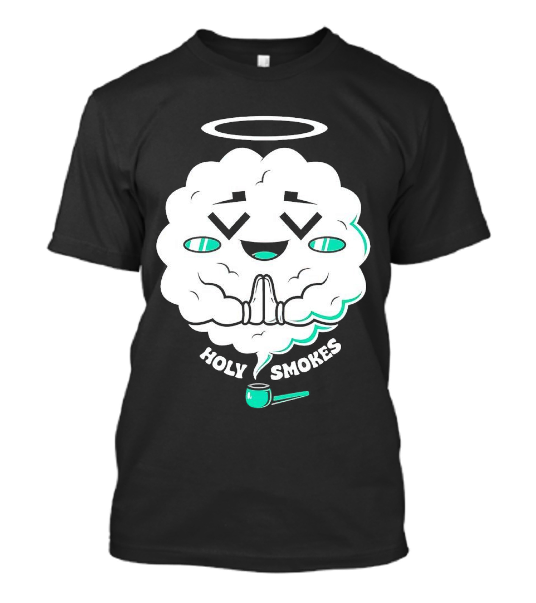 Holy Smokes Cloud With Halo And Pipe T-Shirt