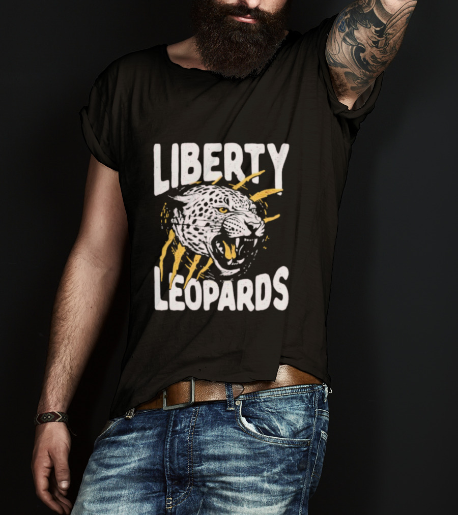 LIBERTY LEOPARDS Fierce Leopards Head With Claw Marks T-Shirt