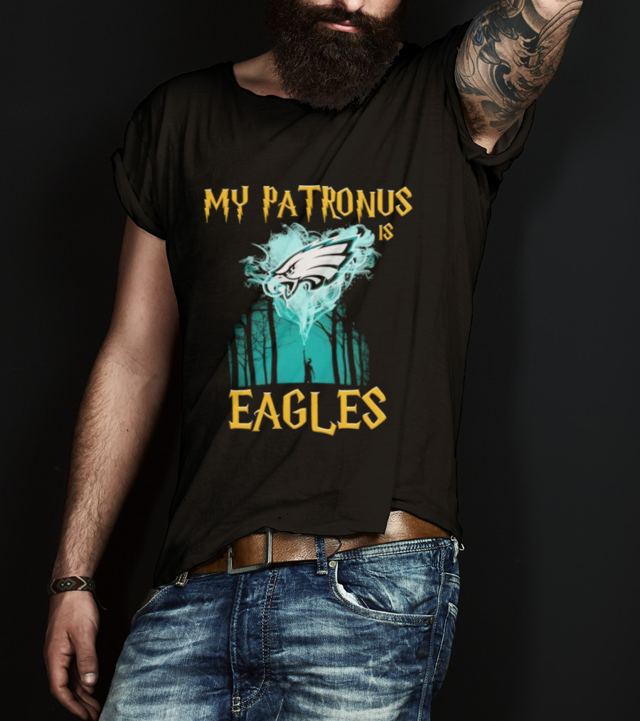 My Patronus Is Philadelphia Eagles Forest Scene Football Fan Magic Charm T-Shirt