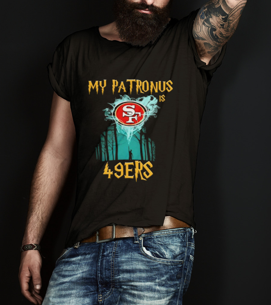 My Patronus Is San Francisco 49ers SF Logo With Forest Scene T-Shirt