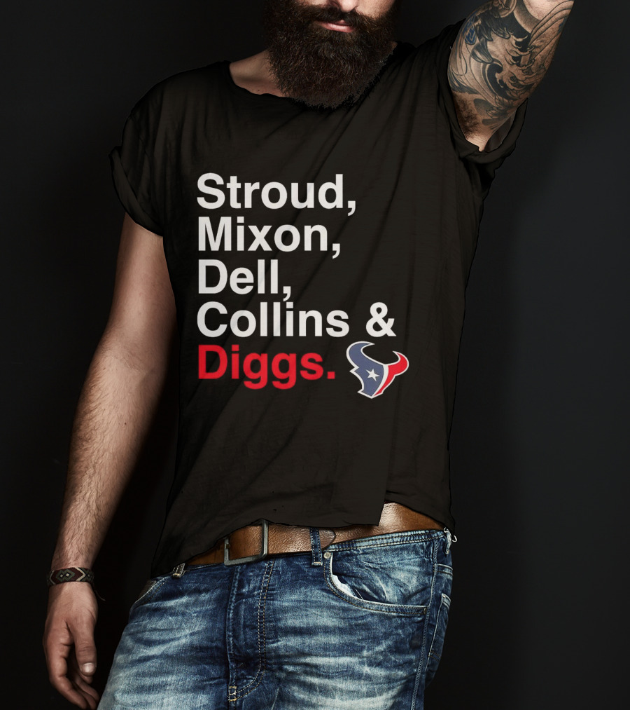 Houston Texans Stroud Mixon Dell Collins Diggs T-Shirt
