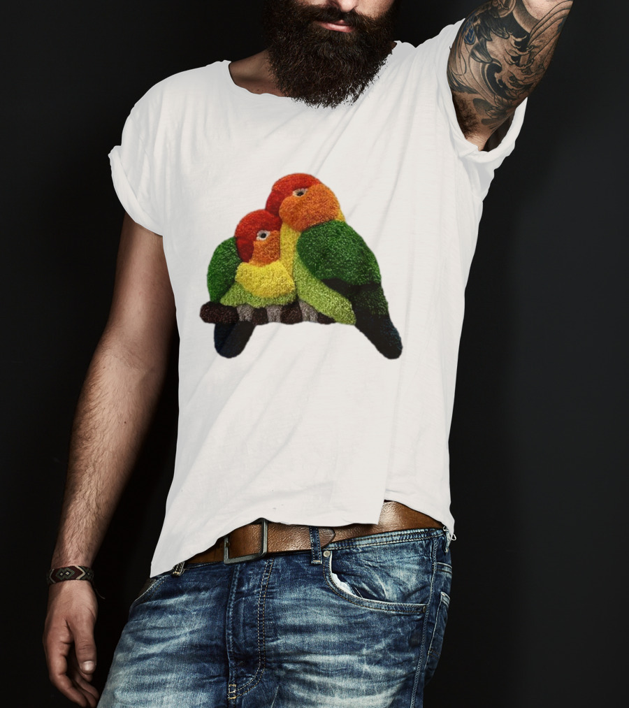 A Pair Of Lovely Parrots In Vibrant Cozy Colors T-Shirt