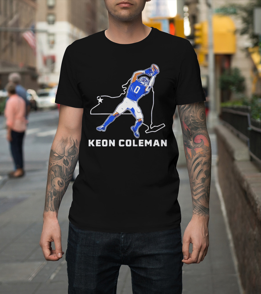 Keon Coleman Football Catch Buffalo State Star T-Shirt