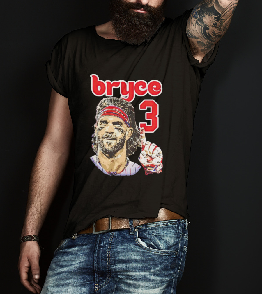 Bryce Harper 3 Finger Pose Fan T-Shirt