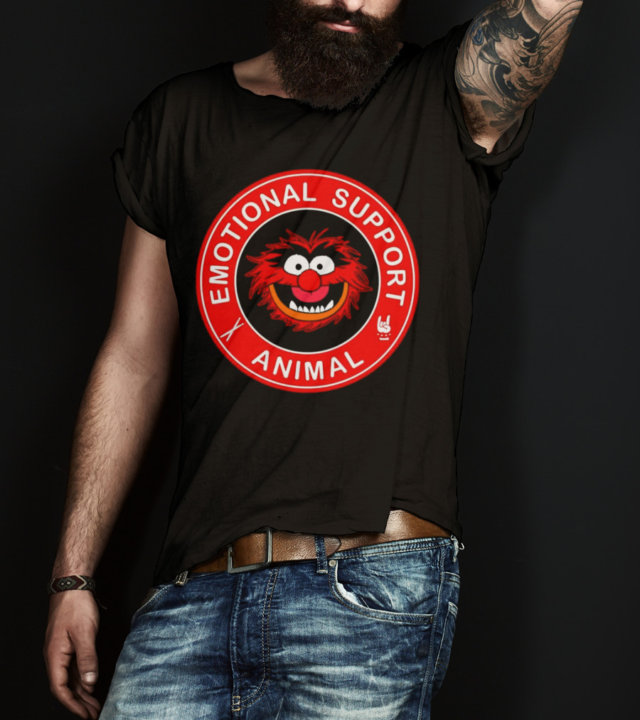 Emotional Support Animal Muppets Face Circle T-Shirt